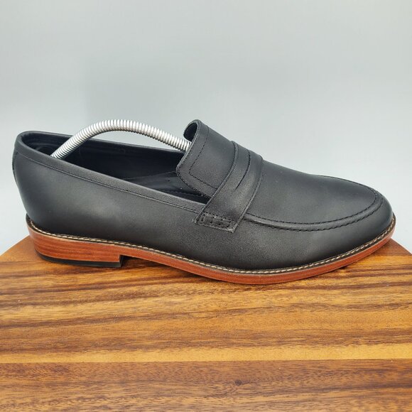 Nisolo Chamberlain Penny Loafers Men's 11.5 Black Leather Casual Dress Shoes